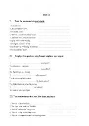 English worksheet: past simple or present simple 