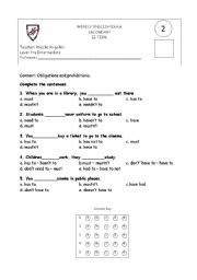 English worksheet: quiz