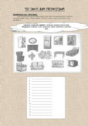 English worksheet: THE HOUSE - PREPOSITIONS