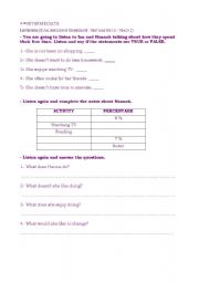 English Worksheet: Pre-Intermediate Listening