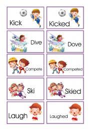 Memory game: verbs in present and past III