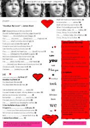 English Worksheet: Goodbye my lover - James Blunt - Simple Past