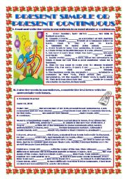 English Worksheet: Present Simple or Continuous