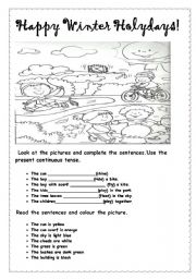 English Worksheet: Happy winter holydays! 