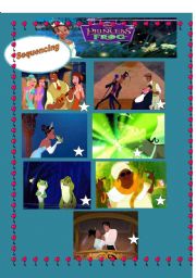 English Worksheet: Sequencing on the Princess and the Frog