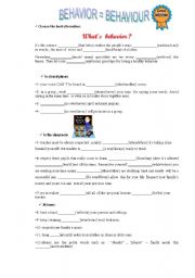 English Worksheet: Tips for good behavior