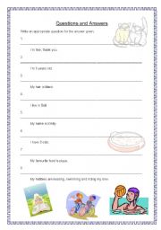 English worksheet: Questions and Answers