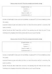 English worksheet: Punctuation