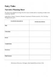 English Worksheet: Narrative planning