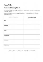 English worksheet: Narrative planning