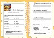 English Worksheet: ACTIVITY ABOUT THE SERIES - FRIENDS - The one with the thumb - FIRST SEASON