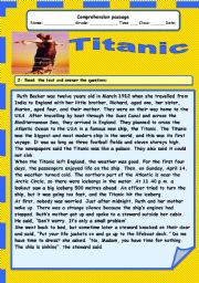 English Worksheet: Titanic