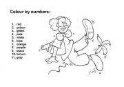 English Worksheet: Color by numbers
