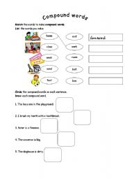 English Worksheet: Compound Words