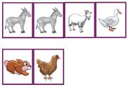 English worksheet: farm animals memory