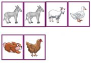 English Worksheet: farm animals memory