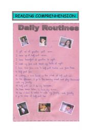 English worksheet: DAILY ROUTINE