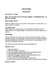 English worksheet: Point of View Writing Lesson 