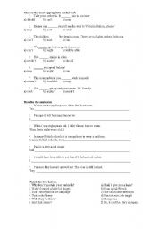 English worksheet: Modal Verbs