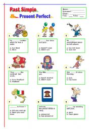 past simple & present perfect multiple choice ( answer key included )