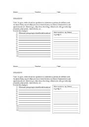 English worksheet: Speaking going to