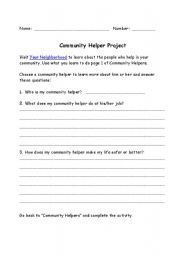 English Worksheet: Community Helpers