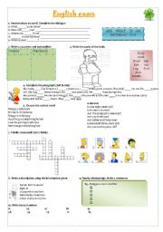 English Worksheet: English Exam