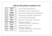 English worksheet: /l/ & /r/ activity - Telephone!