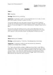 English Worksheet: class plan with 5 activities 