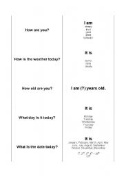 English Worksheet: Question and Answer Game Cards - 1