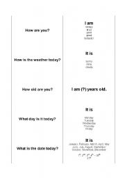 English worksheet: Question and Answer Game Cards - 1