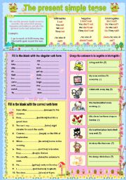 English Worksheet: The present simple tense