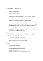 English Worksheet: Art Enjoyment