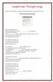 English Worksheet: Simple Past Through Songs