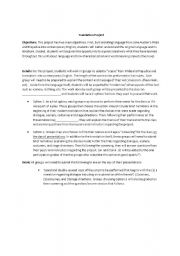 English Worksheet: Pride and Predjuice Project: Modern translation and presentation