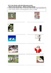 English Worksheet: describing the pictures