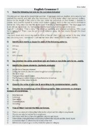 English Worksheet: grammar for advanced students