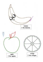 English Worksheet: fruits
