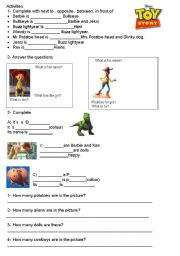 English Worksheet: toy story 3 activities 