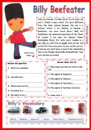 English Worksheet: Billy Beefeater