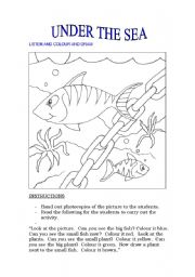 English Worksheet: STARTERS Exam - UNDER THE SEA