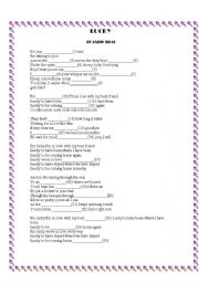 English worksheet: Lucky by Jason Mraz