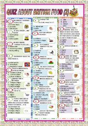 QUIZ ABOUT BRITISH FOOD PART TWO