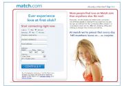 Online dating - Match.com - 3 pages- key included