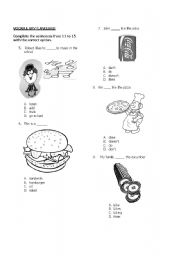 English Worksheet: THIRD PART OF ENGLISH TEST FOR 5TH GRADE