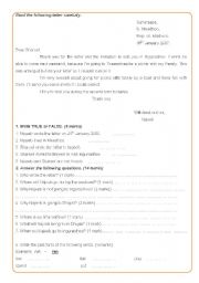 English worksheet: A TEST