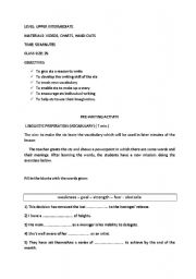 English worksheet: story writing activity