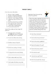 English Worksheet: PRESENT SIMPLE