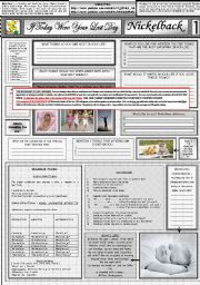 English Worksheet: IF TODAY WERE YOUR LAST DAY - NICKELBACK - PART 01 - FULLY EDITABLE AND FULLY CORRECTABLE