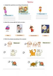 English Worksheet: Review for Kids